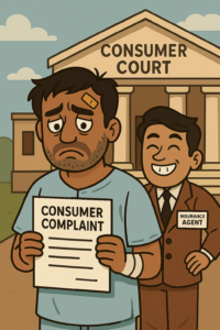 Pateint in consumer court insurance claim